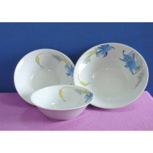 Chinese Supply Printing Porcelain Deep Salad Bowl Use for Home/Restaurant/Hotel